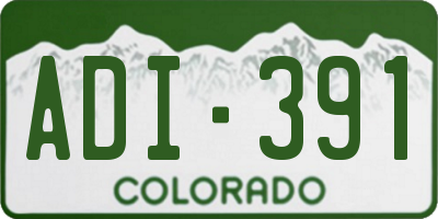 CO license plate ADI391