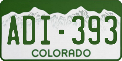 CO license plate ADI393