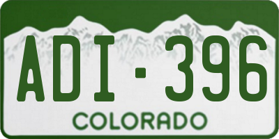 CO license plate ADI396