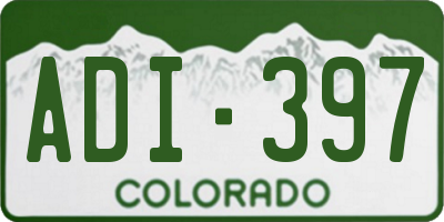 CO license plate ADI397