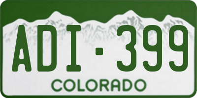 CO license plate ADI399