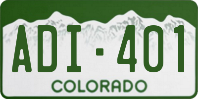 CO license plate ADI401