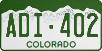 CO license plate ADI402