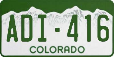 CO license plate ADI416