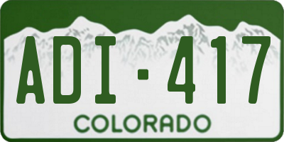 CO license plate ADI417