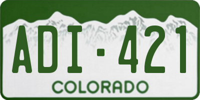 CO license plate ADI421
