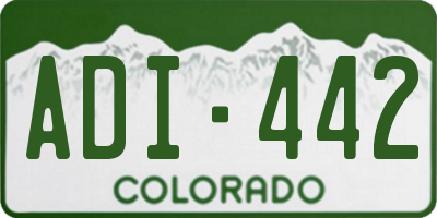 CO license plate ADI442