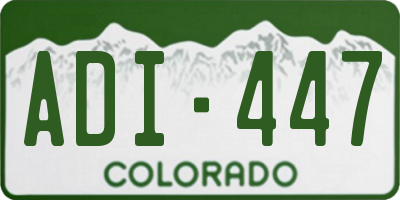 CO license plate ADI447