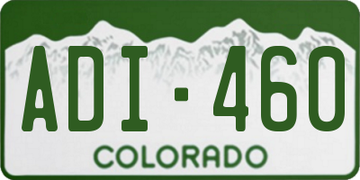 CO license plate ADI460