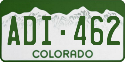 CO license plate ADI462