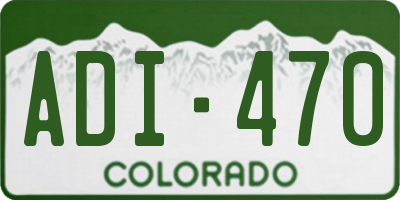 CO license plate ADI470