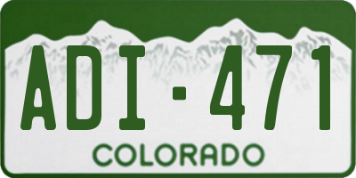 CO license plate ADI471