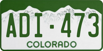 CO license plate ADI473