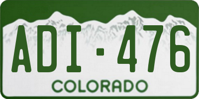 CO license plate ADI476