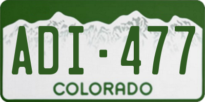 CO license plate ADI477