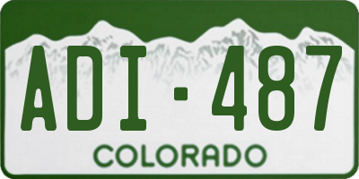 CO license plate ADI487