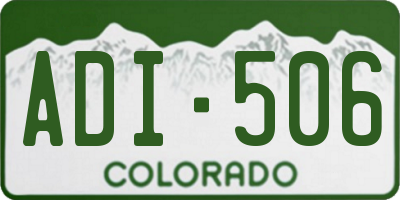 CO license plate ADI506