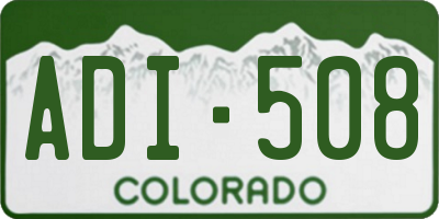 CO license plate ADI508