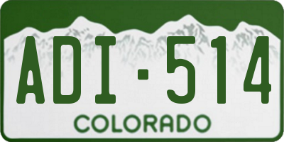 CO license plate ADI514