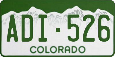 CO license plate ADI526