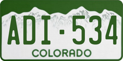 CO license plate ADI534