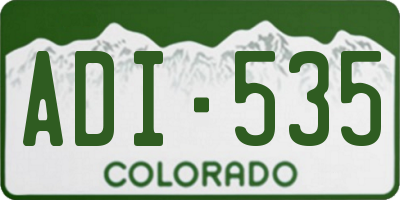 CO license plate ADI535