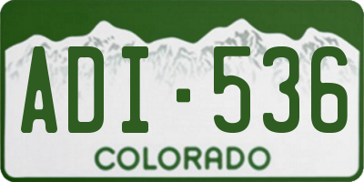 CO license plate ADI536