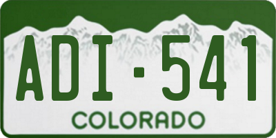 CO license plate ADI541