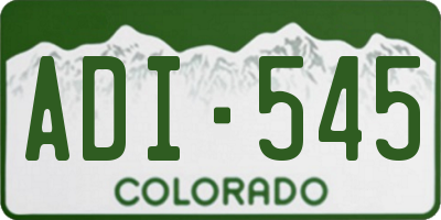 CO license plate ADI545