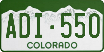 CO license plate ADI550