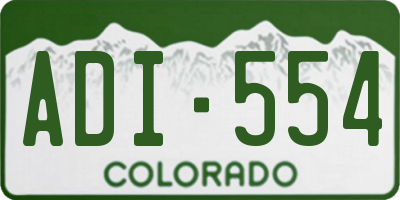 CO license plate ADI554