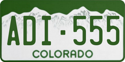 CO license plate ADI555