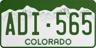 CO license plate ADI565