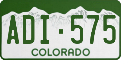 CO license plate ADI575