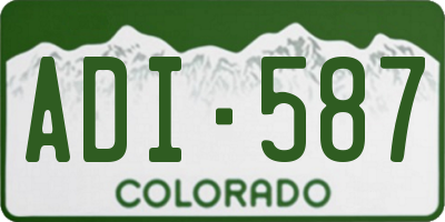 CO license plate ADI587