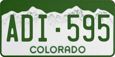 CO license plate ADI595