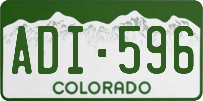 CO license plate ADI596