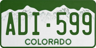 CO license plate ADI599