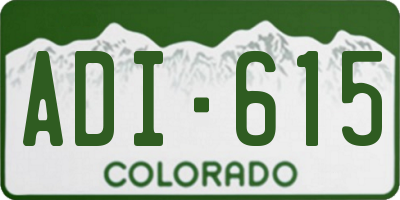 CO license plate ADI615