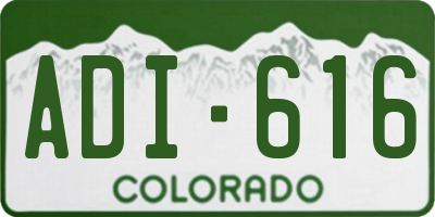 CO license plate ADI616