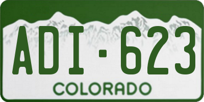CO license plate ADI623