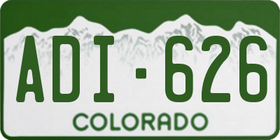 CO license plate ADI626