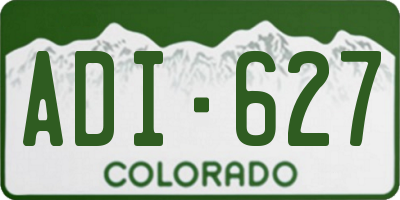 CO license plate ADI627
