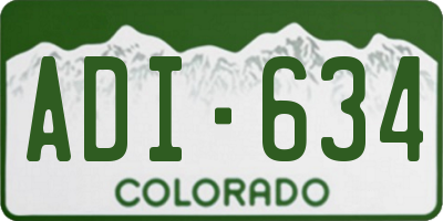CO license plate ADI634