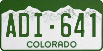 CO license plate ADI641