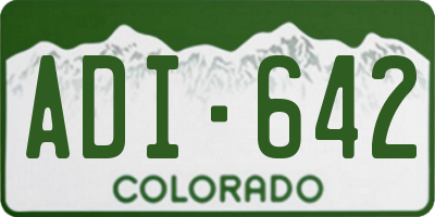 CO license plate ADI642