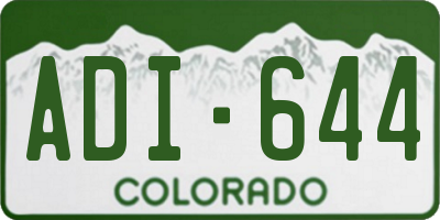 CO license plate ADI644