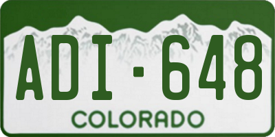 CO license plate ADI648
