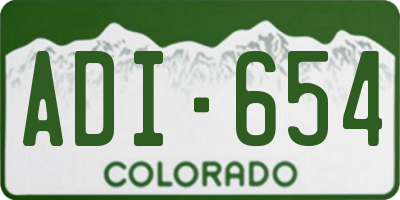 CO license plate ADI654