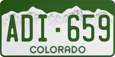 CO license plate ADI659